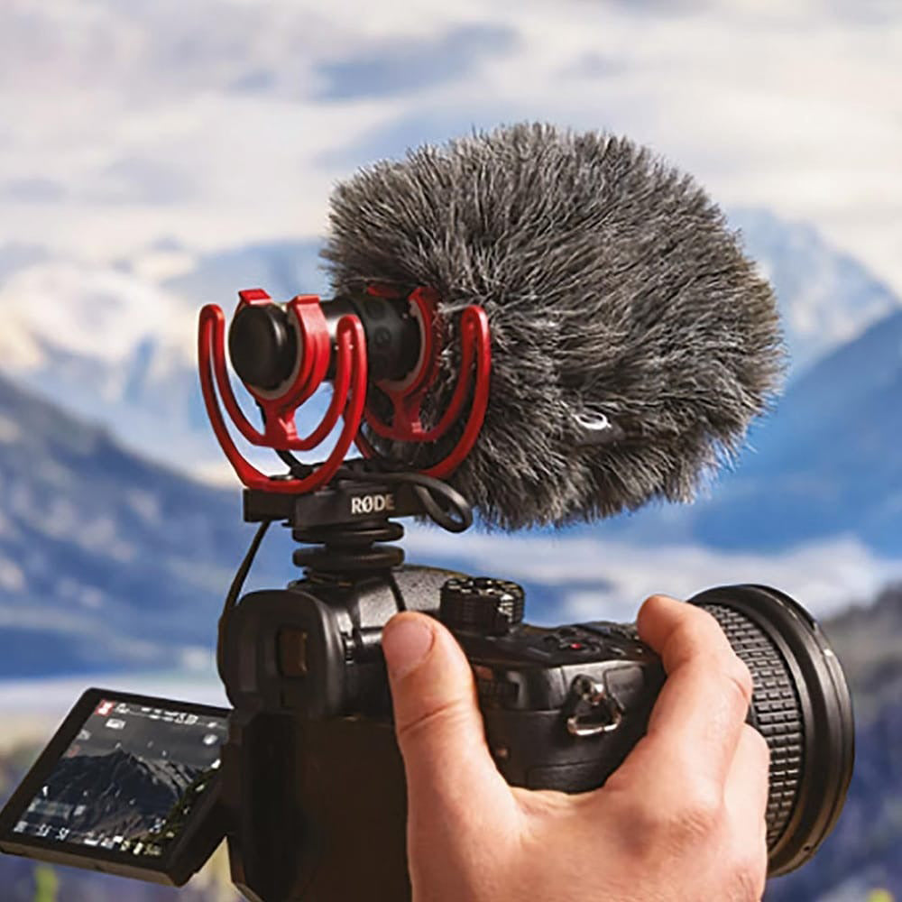 RODE WS12 Deluxe Windshield for VideoMic GO II - Made with High-Performance Open Cell Foam and Acoustic Transparent Synthetic Fur for High-wind Condition Video Recording, Vlogging, and Content Creation