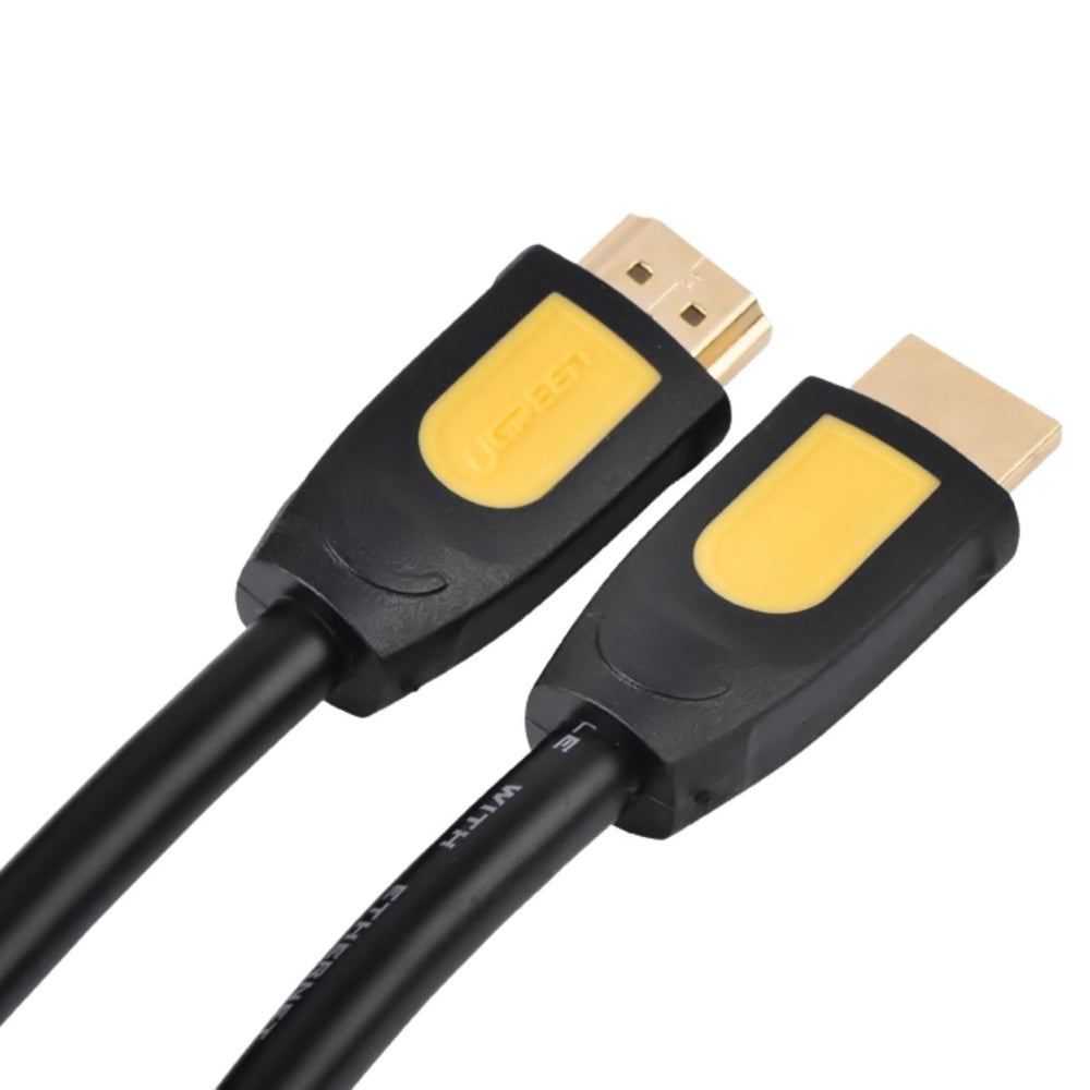 UGREEN 1080P 60Hz HDMI Male to Male Cable Connector with Gold Plated Ethernet, 18Gbps Transfer Speed for TV, Projector, Monitor (Yellow-Black) | 3M