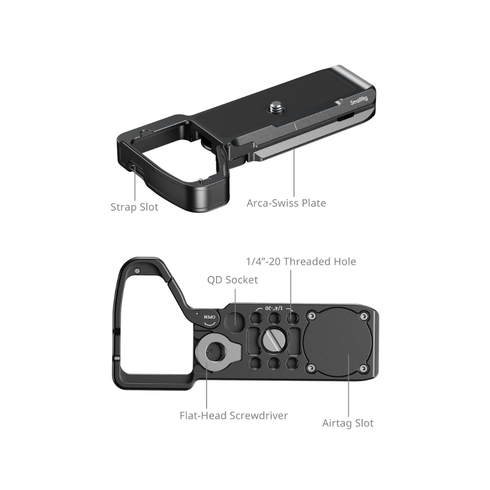 Smallrig Baseplate Mount Plate with AirTag Slot for Sony A7 V / A7R V / A7 IV / A7S III / A7R IV / A1 | 6033