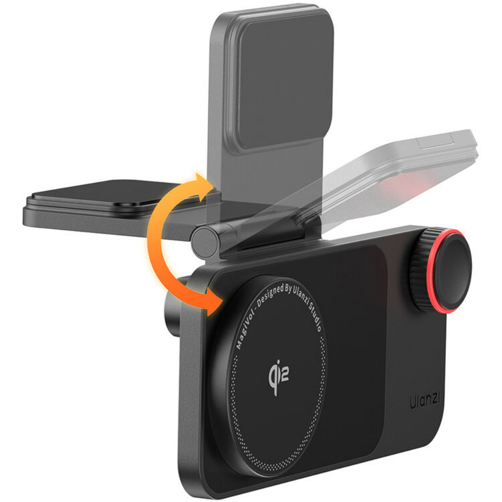 Ulanzi CW15 Qi2 15W Magnetic Wireless Charger & Under-Monitor Phone Stand for MagSafe Smartphones