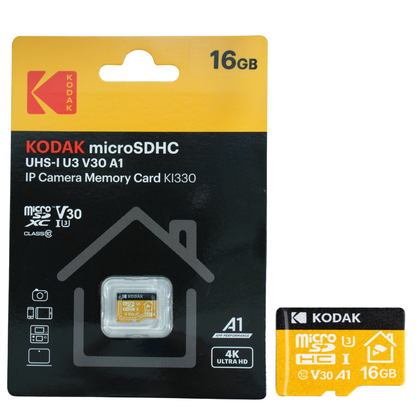 KODAK 16GB Ultra Performance IP Camera Memory Card SDHC UHS-I U3 V30 A1