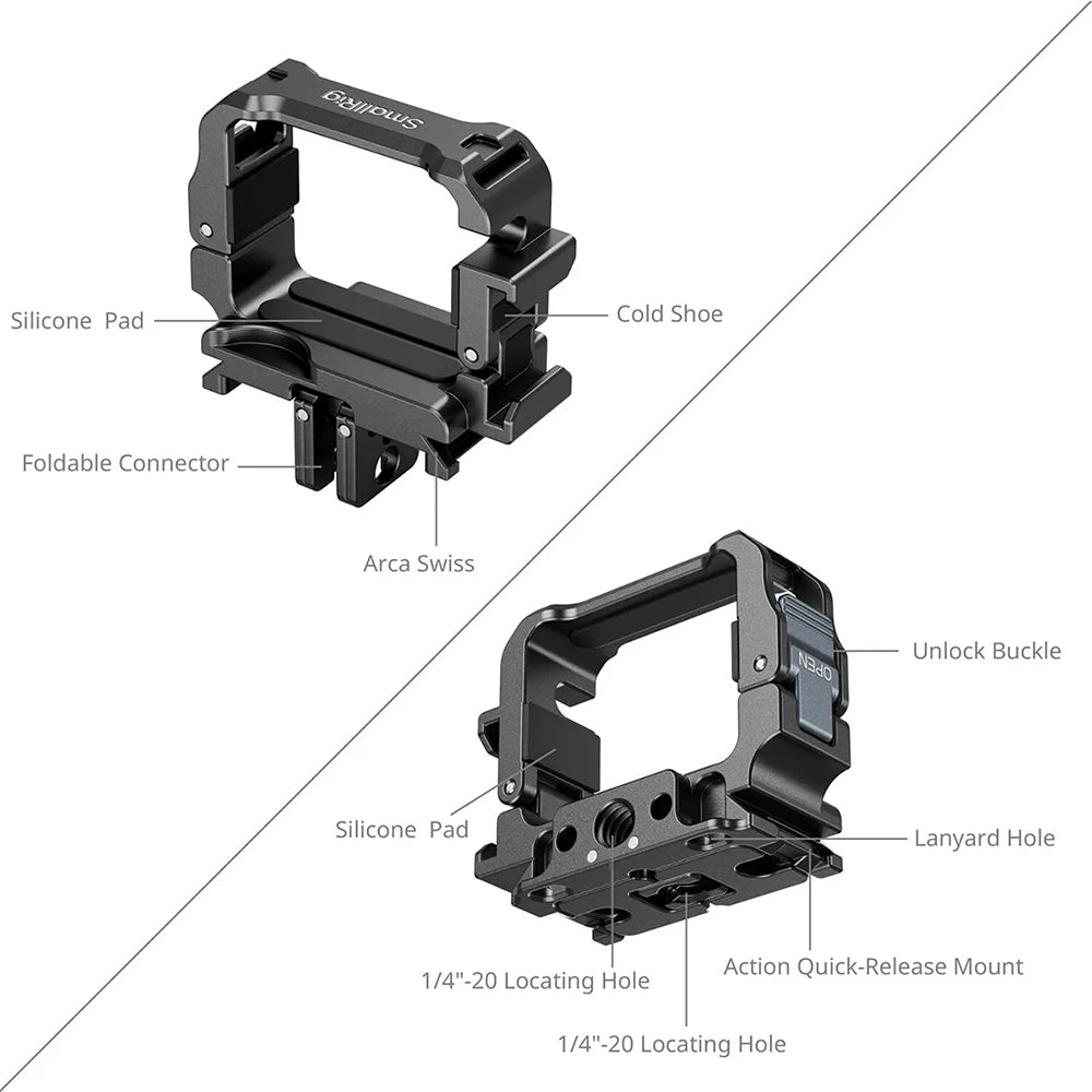 SmallRig Reversible Cage Adapter Mount for DJI Osmo Pocket 3 Gimbal Camera | 5607