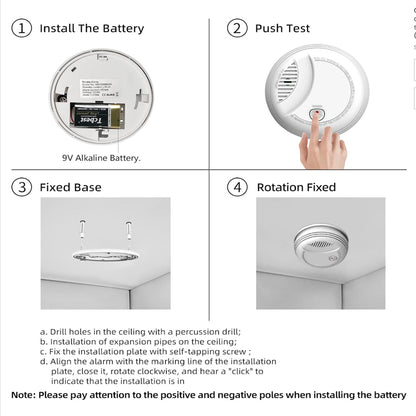 DAYTECH Photoelectric 360° Sensor Smoke Detector Fire Preventive Alarm System for Home, Office, School, Hotel, Hospital, Restaurant Indoor Establishment | SM21EN