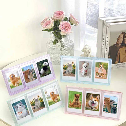 Pikxi 3-Slot Table Top Instax Instant Mini Film Frame (Purple)