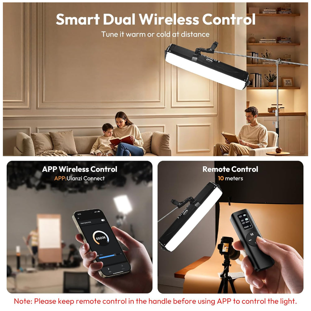 Ulanzi AL60 60W | 120W Bi-Color LED Inflatable Air Tube Light with 2700 - 6500K CCT, Max 6m Light Range, PD3.1 Fast Charging USB Type-C Port and 10 Light Effect Presets for Studio Lighting and Equipment