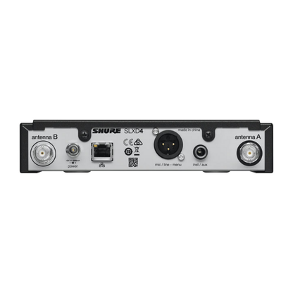 Shure SLXD24 B58 / SM58 Digital Wireless Handheld Microphone (1RX + 1TX) with Beta 58A Supercardioid / SM58A Cardioid Mic, 24-Bit Audio, 44MHz Band & AA Battery Powered for Live Stage Performers & Karaoke Music | SLXD24A/B58 | SLXD24A/SM58