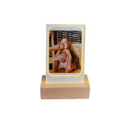[CLEARANCE] Pikxi Wooden Tabletop LED Photo Frame Display for Fujifilm Instax Mini Photo Film | Music