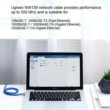 UGREEN 305 Meters 23AWG Cat6 U/UTP 8P8C Blue LAN Network Patch Cable with Up to 500MHz for 10BASE-T, 100BASE-TX (Fast Ethernet), 1000BASE-T / 1000BASE-TX (Gigabit Ethernet) and 10GBASE-T ( 10-Gigabit Ethernet) | 11259