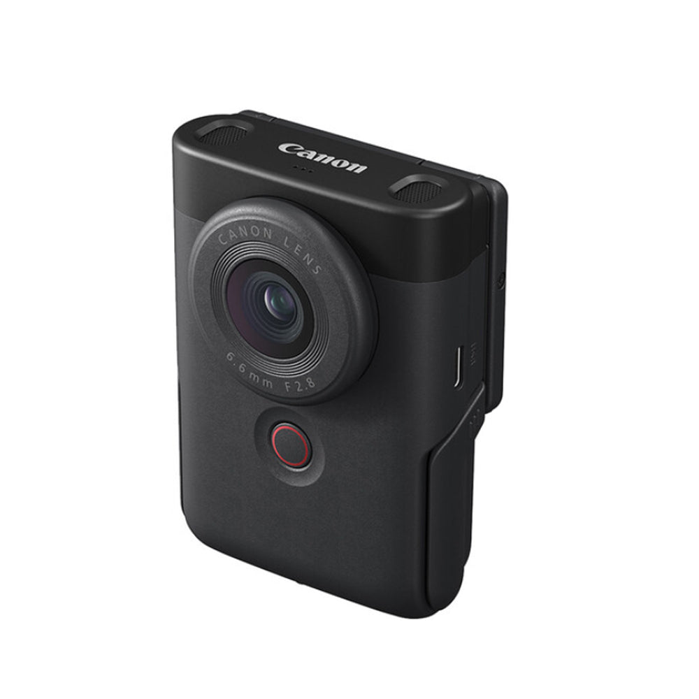 Canon PowerShot V10 Pocket Vlogging Camera w/ 19mm Wide-angle Lens, 20.9MP 1" CMOS Sensor DIGIC X Processor, 4K UHD Video, Wi-Fi & Bluetooth, Touch Screen LCD, Built-in Stand, Live Streaming Ready, Webcam Mode, USB-C Charging Black, Silver