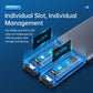 [CLEARANCE] ORICO AM2C3-2N NVMe to USB 3.2 Gen2 Type C Dual Bay M.2 NVMe + NVMe SSD Enclosure Tool-Free with 10Gbps Fast Data Transfer Rate, 2-in-1 USB-C to C/A Cable PD 60W, 4TB Max. Disk Capacity for Windows, macOS, Linux, Android