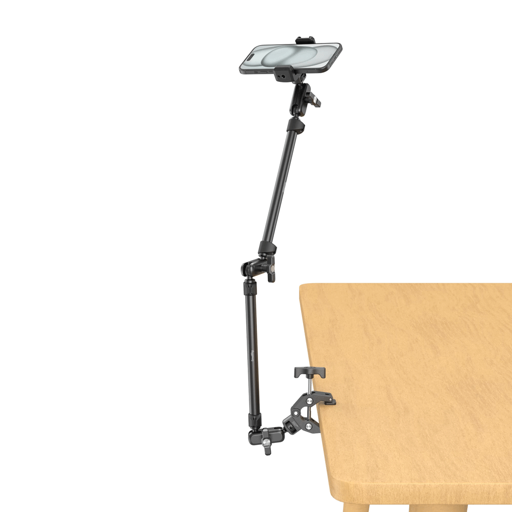 SmallRig Desktop Magic Arm with Crab-Shaped Clamp - MagSafe Mount / Smartphone Clamp