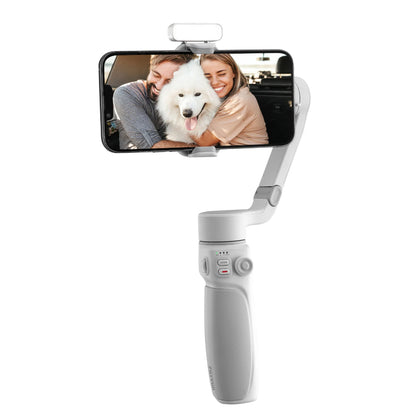 [CLEARANCE] Zhiyun Smooth Q4 Combo Smartphone 3-Axis Handheld Gimbal Stabilizer with Built-In 215mm Extendable Rod, Multifunctional Control Wheel, Tripod, Double-Sided LED Fill Light, Color Filters, Landscape & Portrait Mode for iPhone & Android Phone