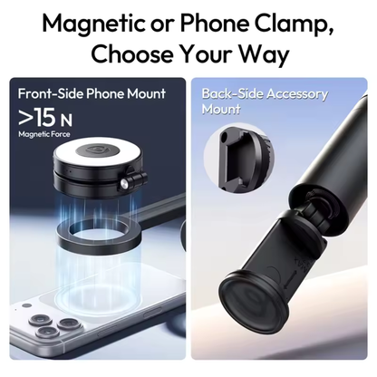 SK26 2-in-1 Selfie Stick & Tripod with MagSafe Mount, Adjustable 8-Section Pole