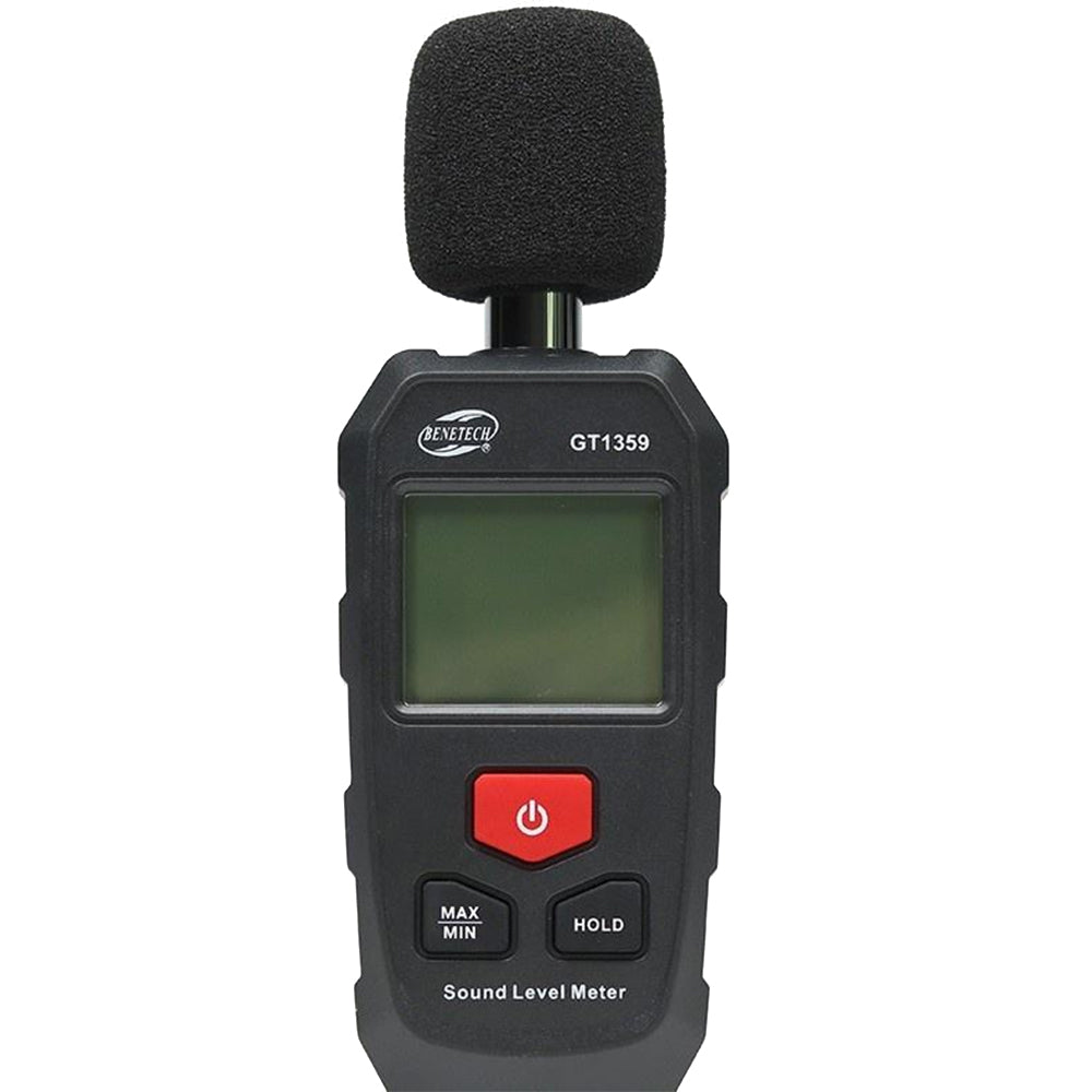 Benetech GT1359 Digital Sound Level Meter Decibel Tester (30~130dB) with Backlit LCD Display for Noise & Volume Monitoring, Industrial, Automotive, Road Highway, Testers & Measuring Tools