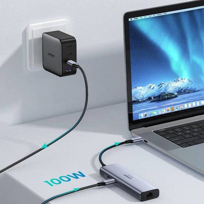[CLEARANCE] UGREEN 5-in-1 USB-C Multifuntional Adapter Dock with 100W PD Power Delivery USB 3.0 Ports, and HDMI 1.4 Video Output Port | 15596