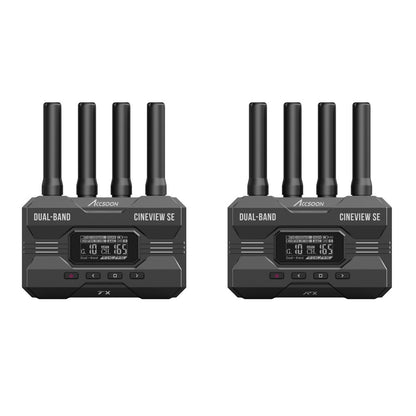 Accsoon CineView HE / SE Wireless Video Transmitter & Receiver Dual-Band Transmission System with 1200ft Range, HDMI, SDI, USB-C, NP-F Battery Mount for Live Streaming, Broadcasting, Podcast, Digital Camera, Drone, Phone, Tablet | WIT04