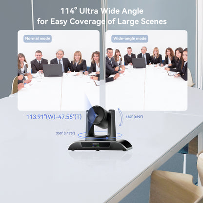 Tenveo Tevo 3X | 10X | 20X Zoom 2MP 1080p Full HD PTZ Video Conference Camera - USB 3.0 / HDMI / RS232 / RS485 with IR Remote Control for Business Meeting, Events, Church, Online, Education, and Training Video Recording | VHDPRO3U VHDPRO10U VHDPRO20U