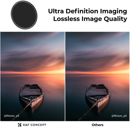 K&F Concept NO-X GND8, ND8, ND64, ND1000 Neutral Density Lens Filters with Magnetic Adapter Ring for Camera Lenses - Multi-Coated Optical Glass, Ultra-Slim Frame, High-Definition, Waterproof & Scratch Resistant