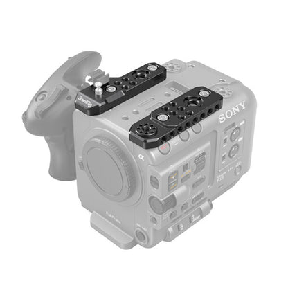 SmallRig 2pcs Aluminum Cheese-Style Top Plate with ARRI-Style Anti-Twist Design, 1/4"-20 & 3/8"-16 Threads and LCD Adapter Slot for Sony FX6 Cinema Camera 3186