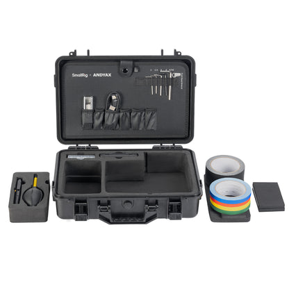 SmallRig x Andyax Creator Tool Kit 13-in-1 Professiol Filmmaking Camera Toolbox with Dust Blower, Cleaning Pen, Microfiber Cloth, Screw Set, Memory Card Case, Gaffer Tapes, Foldable Multi-Tool, HDMI Cable, Wrench Set & Velcro Cable Ties