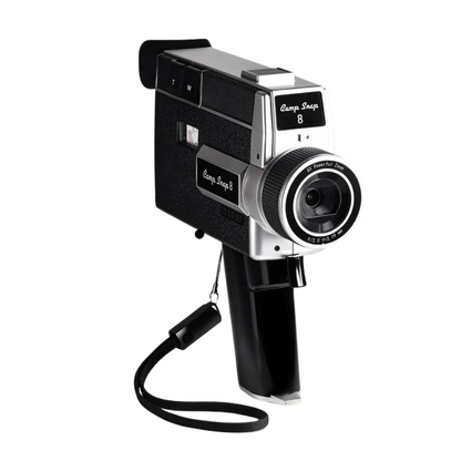 Camp Snap CS-8 Film Style Digital Video Camera Point & Shoot with 8X Optical Zoom, 5 Vintage Filters, Analog Meters for Battery + Memory, Supports Up to 4GB - 128GB SD Card, In-Built Speaker Audio Capture for Classic Filmmaking Videography