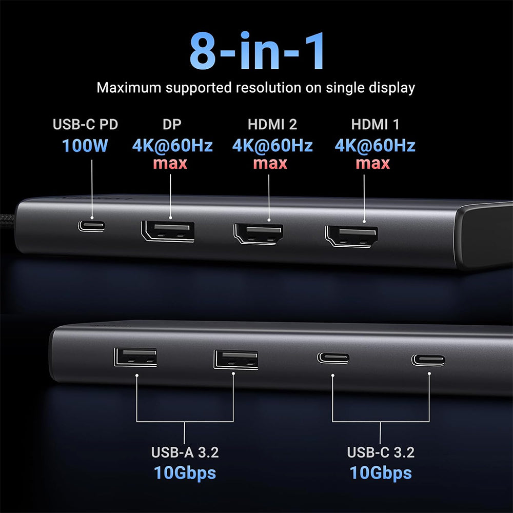 UGREEN Revodok 308 8-in-1 USB-C Hub Triple Display Docking Station