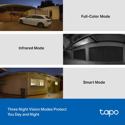 TP-Link Tapo 510W 2K 3MP Smart AI WIFI CCTV Camera with 360° Pan / 130° Tilt, Full Color Night Vision, IP65 Weatherproof, Motion Tracking and 512GB MicroSD Slot