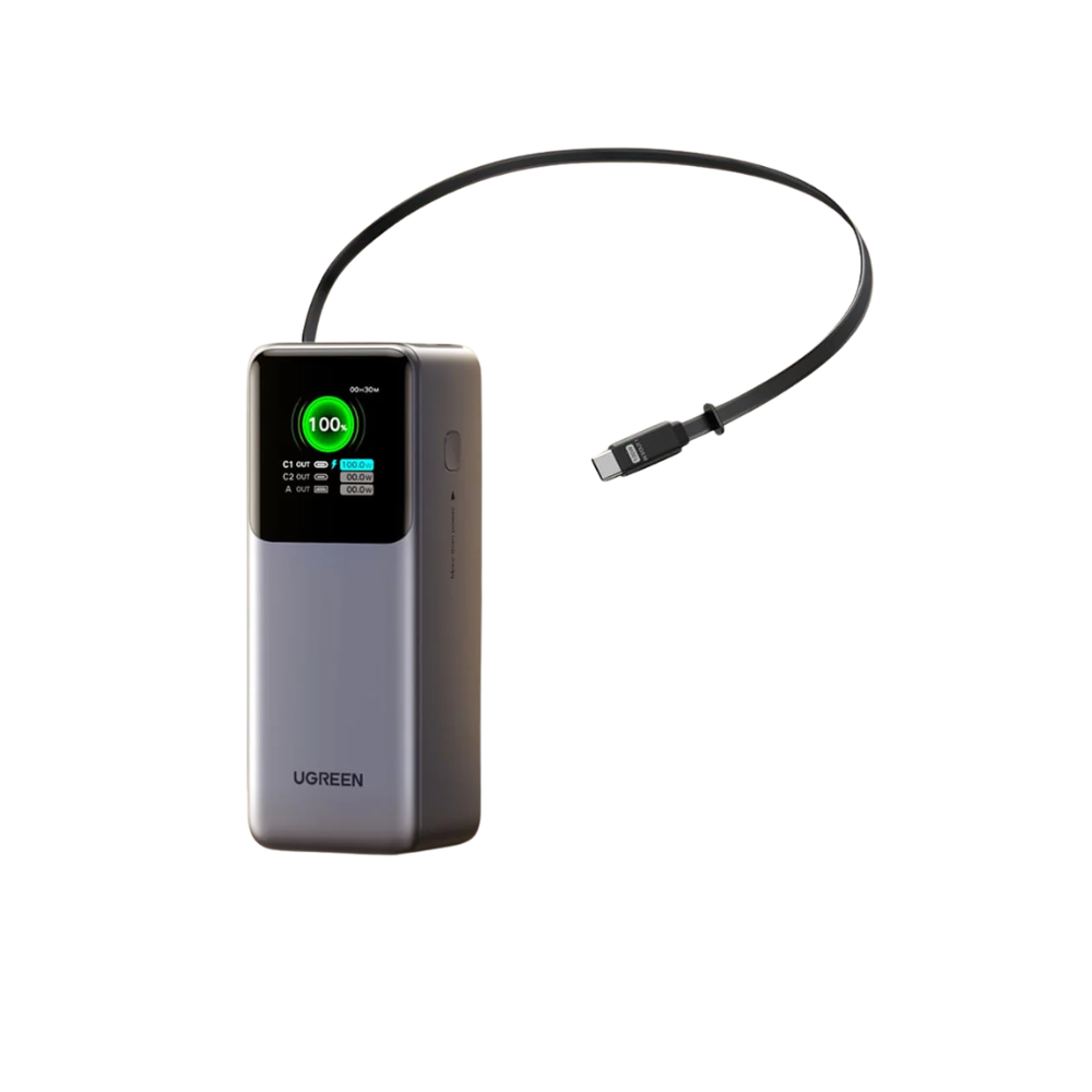 UGREEN Nexode 20000mAh 165W Power Bank w/ Retractable USB-C Cable