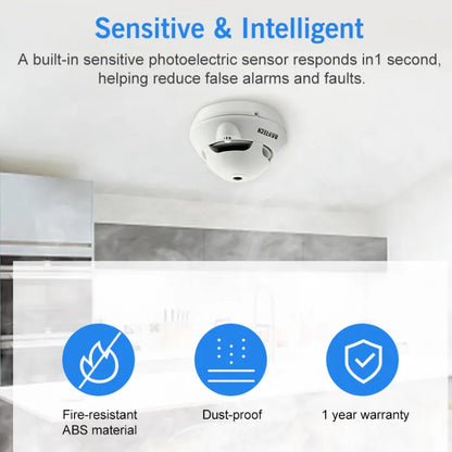 DAYTECH Photoelectric Standalone Smoke Detector Fire Preventive Alarm System for Home, Office, School, Hotel, Hospital, Restaurant Indoor Establishments | SM06TA