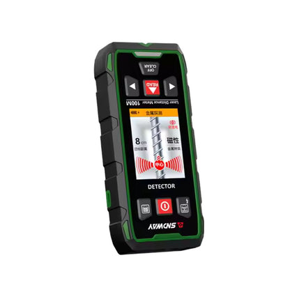 SNDWAY SW-6100GT 2 in 1 120m Digital Laser Distance Meter 800mAh Rangefinder with Wall Metal Wires Detector Sensor Stud Finder with 30 Unit Data Storage, 2.4" LCD Display, IP54 Water and Dust Resistant