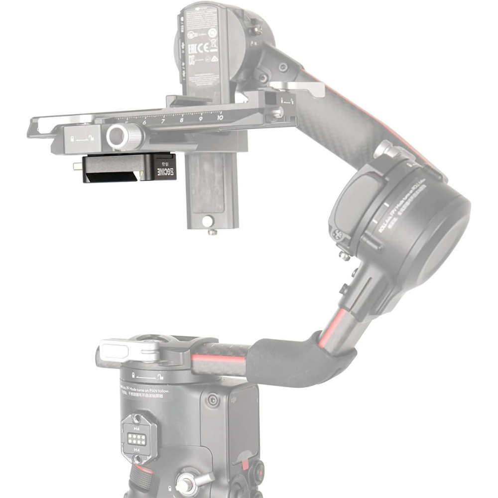 ZGCINE VR-04 Mini V-Mount Plate V-Lock for DJI Ronin S2/S3 and RS Gimbal Stabilizers, Pitch Axis Compatible, Quick Release Battery Mount for V-Mount Batteries