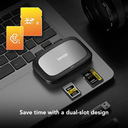 Lexar RW530 Professional CFexpress Type A / SD Card Reader, USB 3.2 Gen 2, Up to 10Gbps Transfer