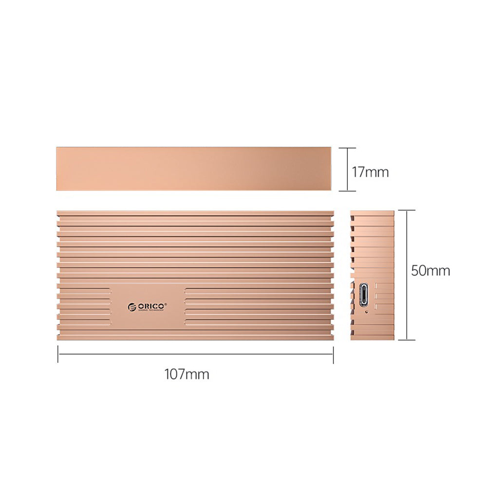 ORICO M.2 NVME SSD Solid State Drive Enclosure with USB4 / Thunderbolt 4, 40Gbps Transfer Rate, 4TB Max Capacity with PCIe 3.0, TRIM and UASP Function for Smartphone PC Desktop Laptop | M234C3-U4 | Gray, Rose Gold, Silver