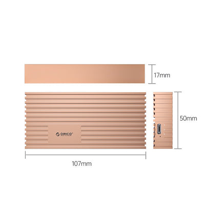 ORICO M.2 NVME SSD Solid State Drive Enclosure with USB4 / Thunderbolt 4, 40Gbps Transfer Rate, 4TB Max Capacity with PCIe 3.0, TRIM and UASP Function for Smartphone PC Desktop Laptop | M234C3-U4 | Gray, Rose Gold, Silver