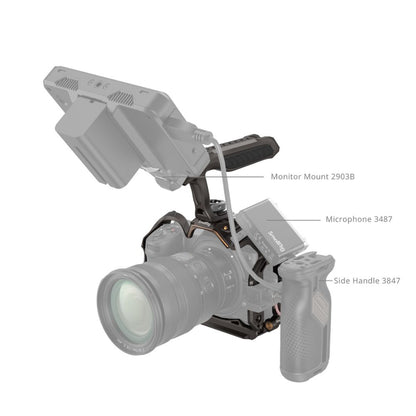 SmallRig Night Eagle Full Camera Cage Kit for Nikon Z6 III with Top Handle, Arca-Type Quick Release Base Plate, TO Rail, Cold Shoe Mount, 1/4"-20, 3/8"-16, M3 & M2.5 Threaded Holes for Attachments and Accessories | 4521 4522