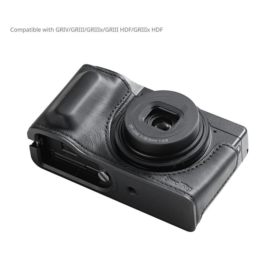SmallRig Leather Half-Case with Wrist Strap for Ricoh GR IV | 5676 / 5677