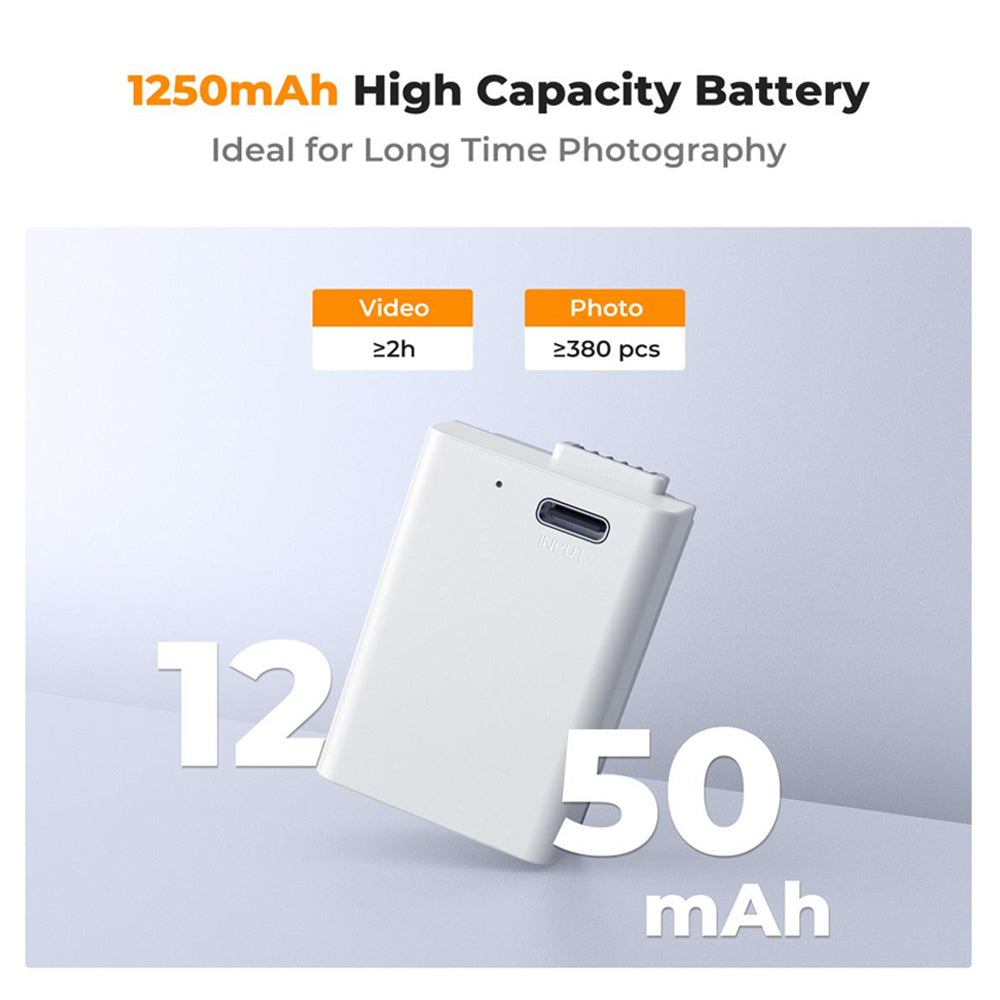 K&F Concept EN-EL25 Battery (1250mAh) Fully Decoded with USB Type-C Direct Charging for Nikon Z30, Z50, Zfc Cameras | ENEL25