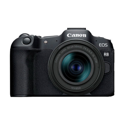 Canon EOS R8 Mirrorless Camera with RF 24-50mm f/4.5-6.3 IS STM Lens Kit, 24.2MP Full-frame CMOS Sensor DIGIC X Processor, 4K UHD Video, Wi-Fi & Bluetooth, Touch Screen LCD Display,  Multifunction Shoe, Optical & Digital Image Stabilizer