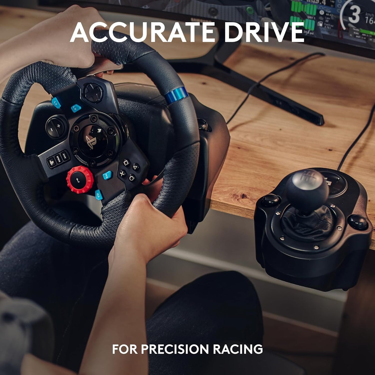 [CLEARANCE] Logitech G29 Driving Force Console Wheel and Pedals with Drive Shifter Bundle for Interactive Steering Games | JG Superstore