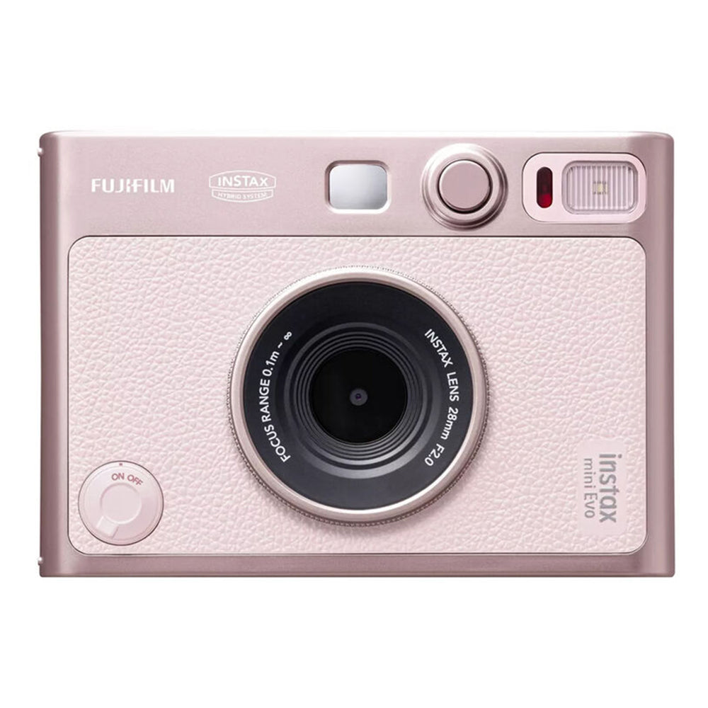 FUJIFILM Instax Mini Evo Hybrid Instant Film Camera with Built-In Mini Instant Film Direct Printer, Save Printed Images, 10 Lens Effects & 10 Film Effects, Bluetooth 4.2 - Black, Brown, Gentle Rose