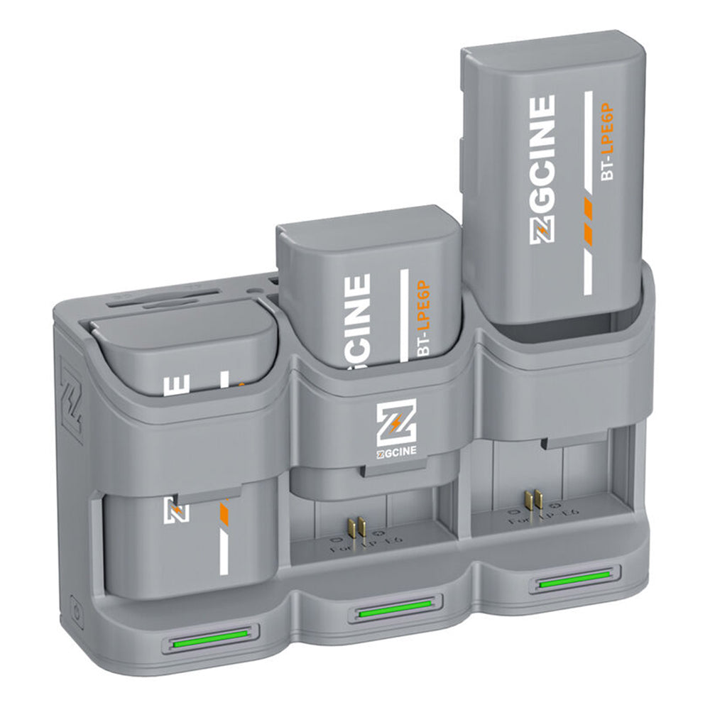 ZGCINE Dual / Triple Battery Charging Case & LP-E6P 2600mAh Camera Battery for Select Canon Camera
