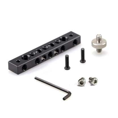 SmallRig Cheese Bar with Multiple 1/4"-20 and 3/8"-16 Threaded Holes and RED Screw Spacing for DIY Camera Accessories and Monitor Mount 1091