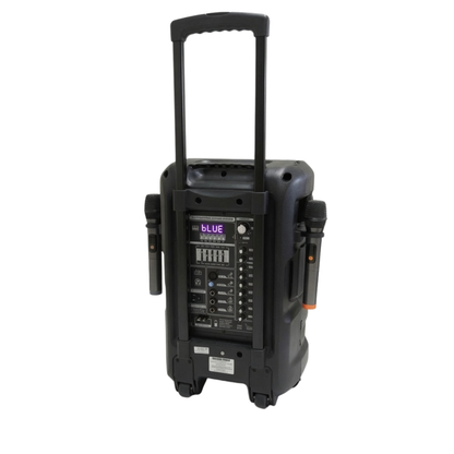 KONZERT PANALO 12 Portable Trolley Speaker 350W 12" Active Speaker and 2 Wireless Microphone Kit