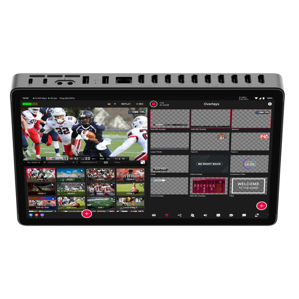 Yololiv YoloBox Extreme All in One 4K UHD Multi Camera Livestreaming & Switching System HDMI | NDI | USB-C & A Inputs, Built-in Audio Mixer, SD / no Sim Card Slot, Ethernet, WIFI 7, 4G Network Streaming, Up to 20 Max Live Switch Sources