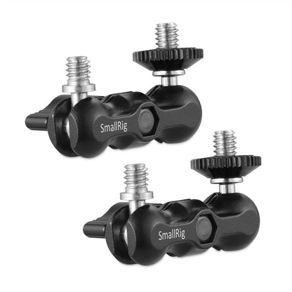 SmallRig 2pcs Universal Magic Arm with Two Rotating Ball Heads and Locking Lever, 1kg Load Capacity, 1/4"-20 Mounting Screws for Mounting Camera Accessories 2158