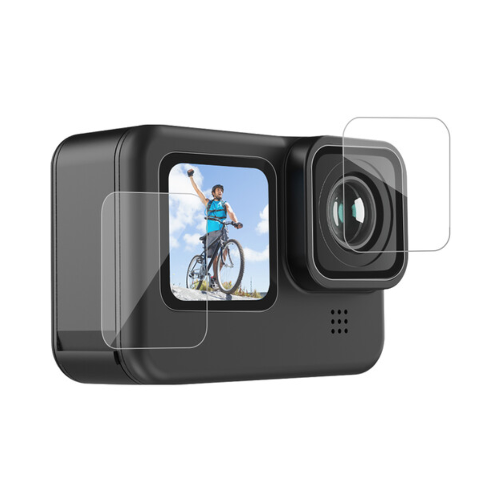 TELESIN GOPRO HERO 12 11 10 9 HD Protective 9H Tempered Glass Kit for Action Camera