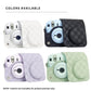 Pikxi Checkerboard Style Instant Camera Bag for FUJIFILM Instax Mini 12 Film Cameras with Shoulder Strap with Detachable Front Case Cover - Available in Black, White, Lilac Purple, and Mint Green Color