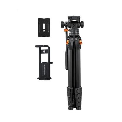 K&F Concept 185cm /160cm Aluminum Travel Tripod with 360 degrees Ball Head / Fluid Head