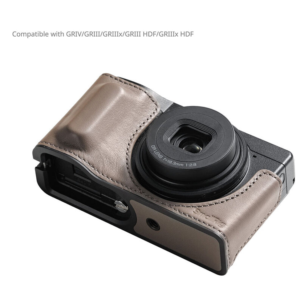 SmallRig Leather Half-Case with Wrist Strap for Ricoh GR IV | 5676 / 5677