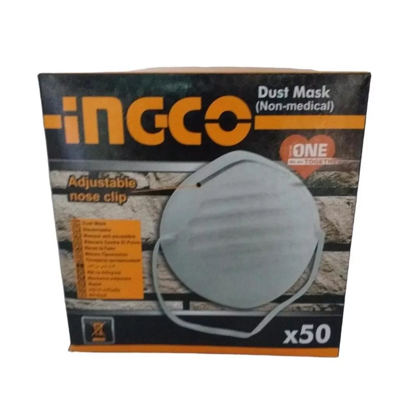 INGCO HDM04 Dust Face Mask Polyester with Adjustable Nose Clip (50pcs)